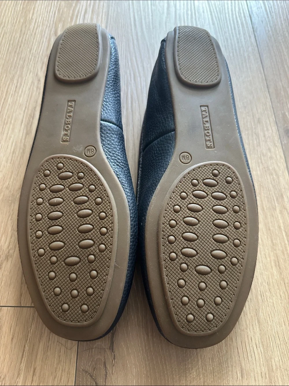 Talbots Navy Blue Leather Kiltie Loafers